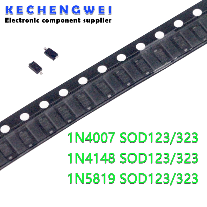 100Pcs SMD Diode 0805 Sô Phi-123 1N5819 1N4007 1N4148 SOD123 Sô Phi-323 1206 1N4148WS 1N5819WS B5819WS SOD323