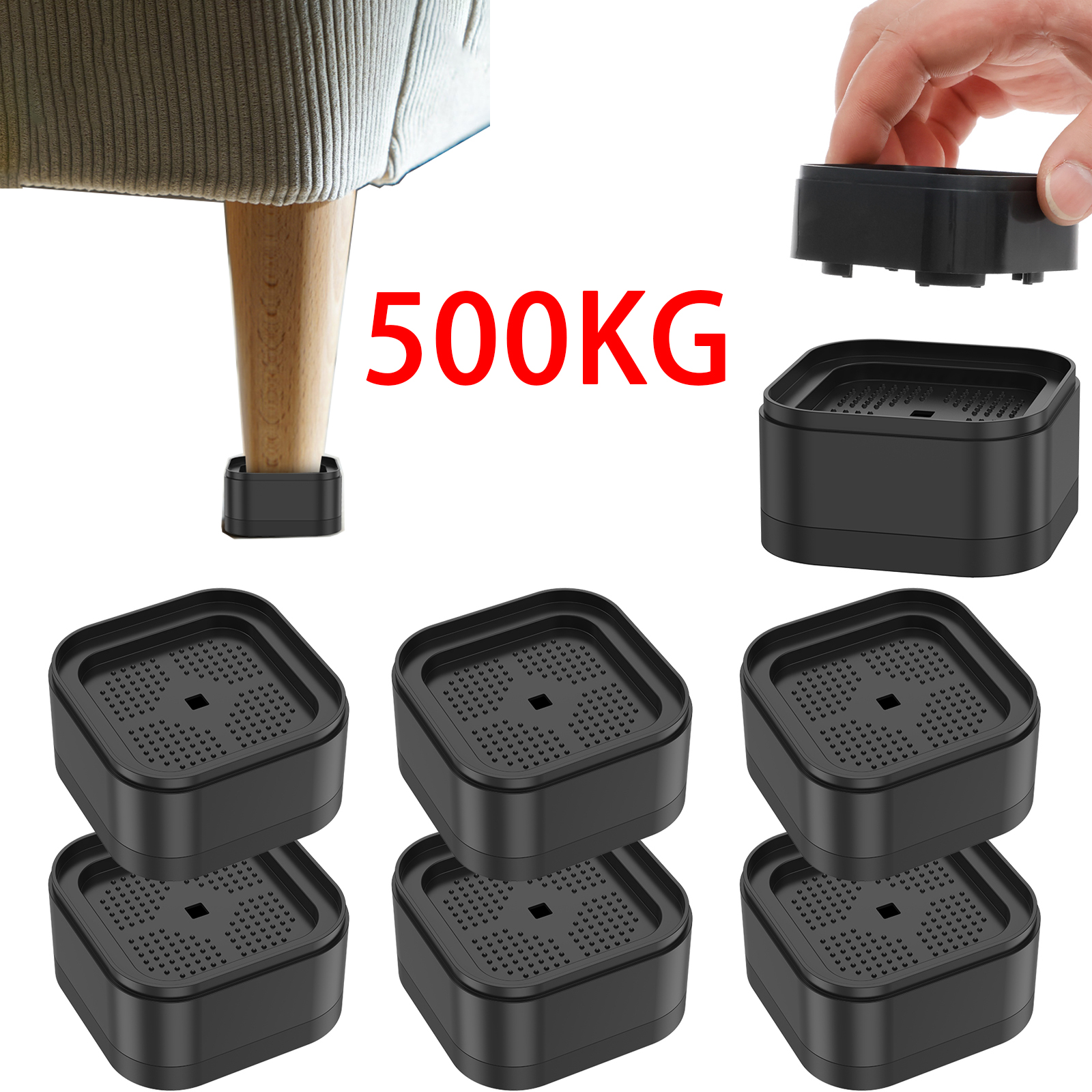 8/16 pçs móveis risers cama resistente cadeira mesa aumentando pé almofada antiderrapante piso proteger móveis pés perna elevador