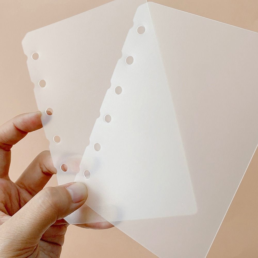10Pcs A4 A5 A6 A7 Notebook Divider Matte Stationery Accessories Inner Paper Separator PP Transparent Binder Organizer Baffle
