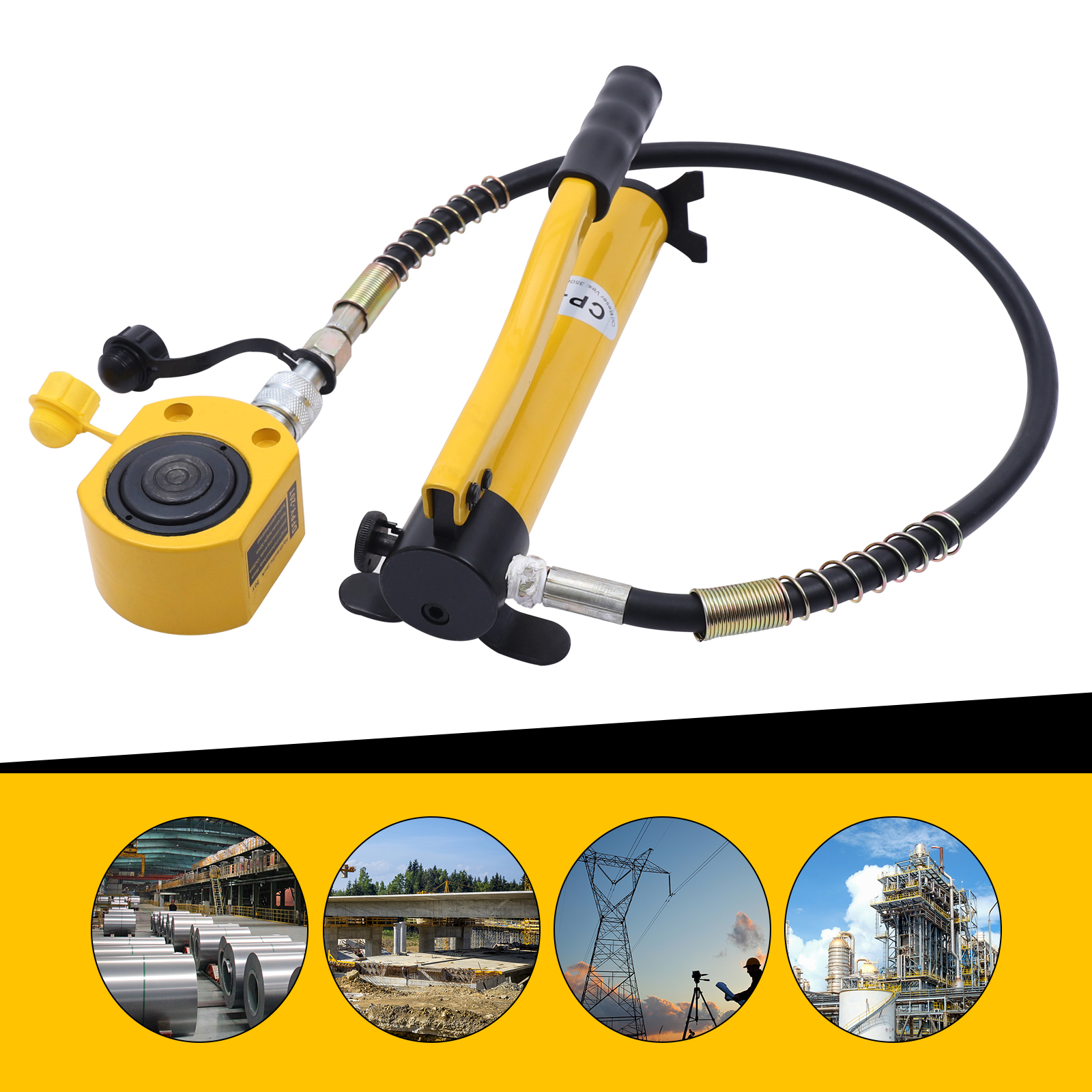 20 Ton Manual Hydraulic Ram Lifting Cylinder Stroke 12mm Mini Jack Porta Power Kit