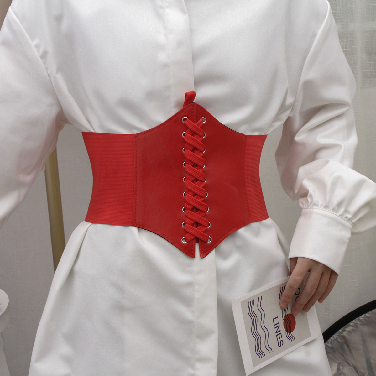 Cinturones anchos de cuero Pu para mujer, corsé de moda para adelgazar, cintura elástica, Ceinture Femme