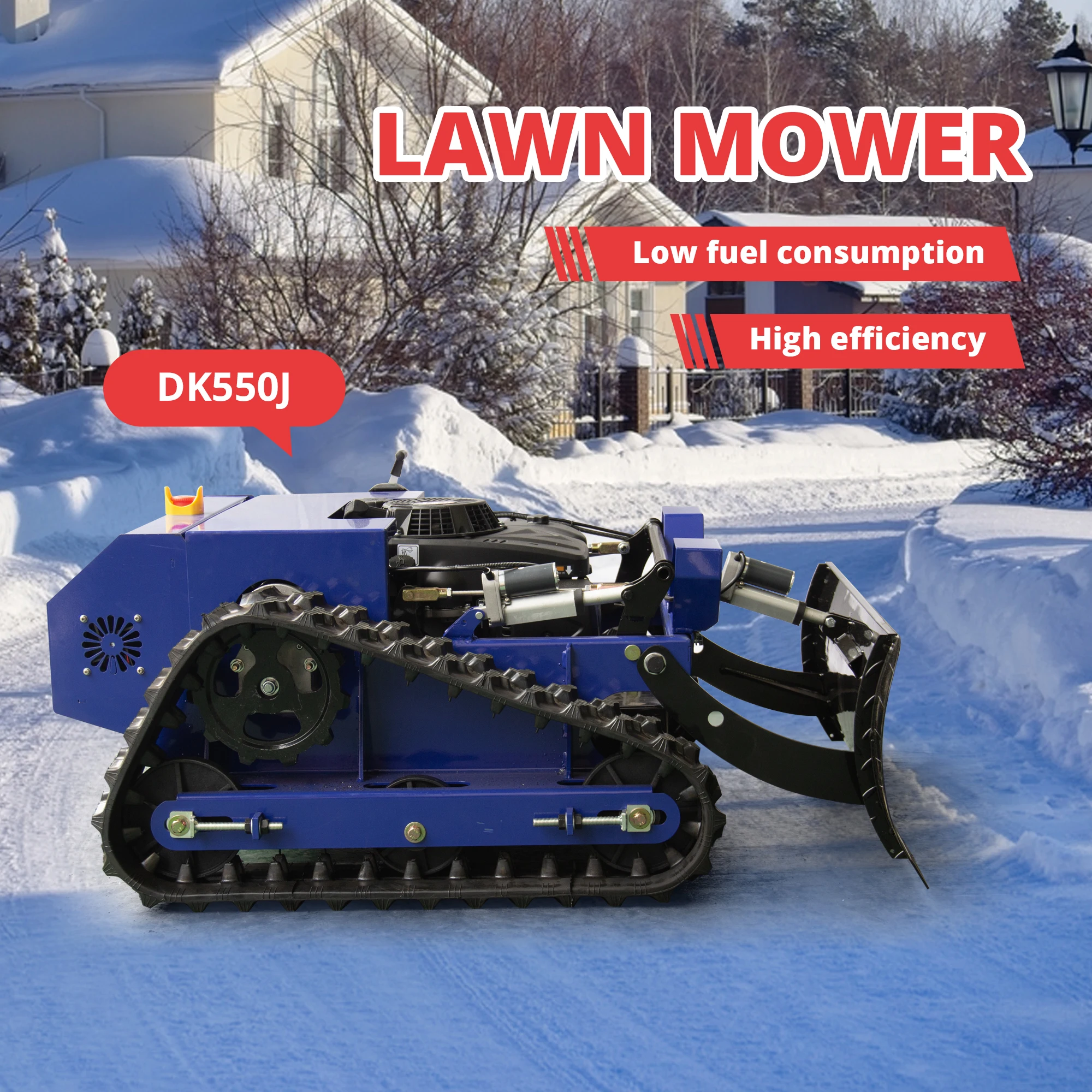 Customized 2-in-1 Lawn Mower with Snow Shovel Attachment with Remote Control Safety Auto-Stop Blade CE Certified for Family