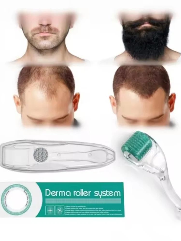 DRS 192 pins ไทเทเนียมจริงแต่ละเข็ม Microneedling Derma Roller beard hair Growth สําหรับหนังศีรษะ deep Nourishing นวด