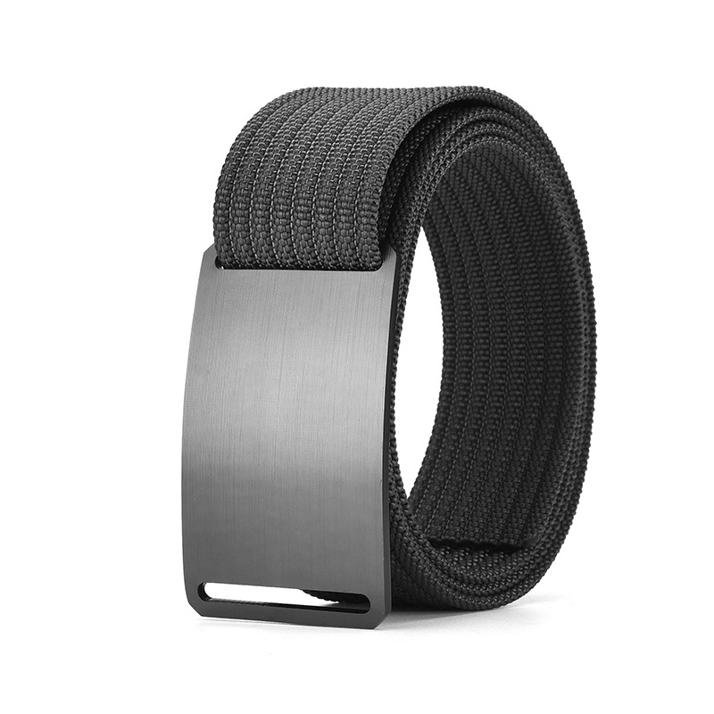 Cinturón de nailon con hebilla de aluminio, nuevo cinturón para exteriores, cinturón tejido de lona informal para hombre, cinturón de cuero para hombre, Cinto Preto Y005