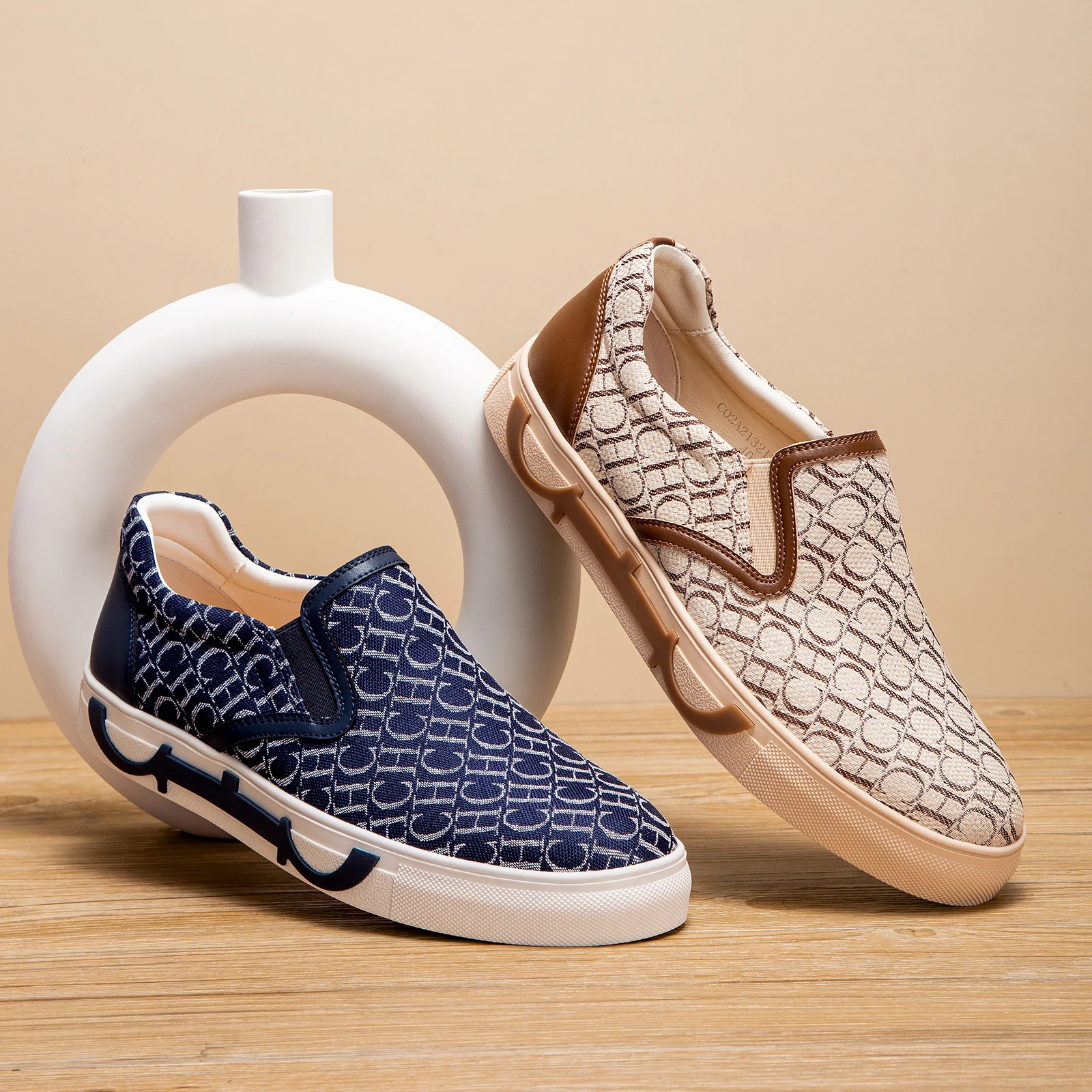 Zapatos informales para hombre con estampado de letras, zapatos planos clásicos y versátiles a la moda, ligeros y cómodos, nuevos de temporada