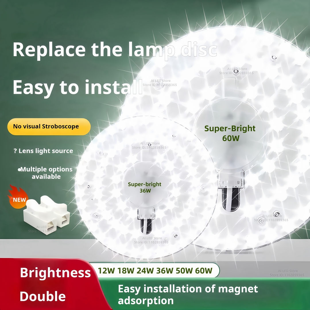 Nuevo anillo LED PANEL círculo de luz 12W 18W 24W 36W 50W 60W AC220V -260V LED tablero de techo redondo tablero de lámpara circular luz LED
