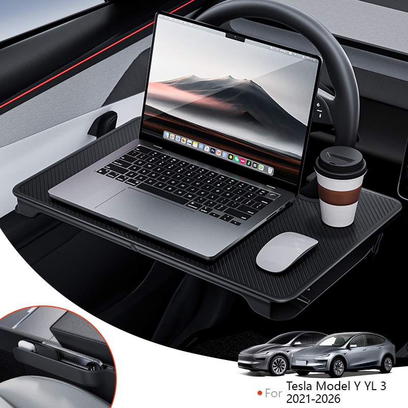 YZ Столик-подставка YZ для Tesla Model Y/YL 3 Highland Juniper 2021-2026: на руль, для ноутбука, еды, для офиса в автомобиле