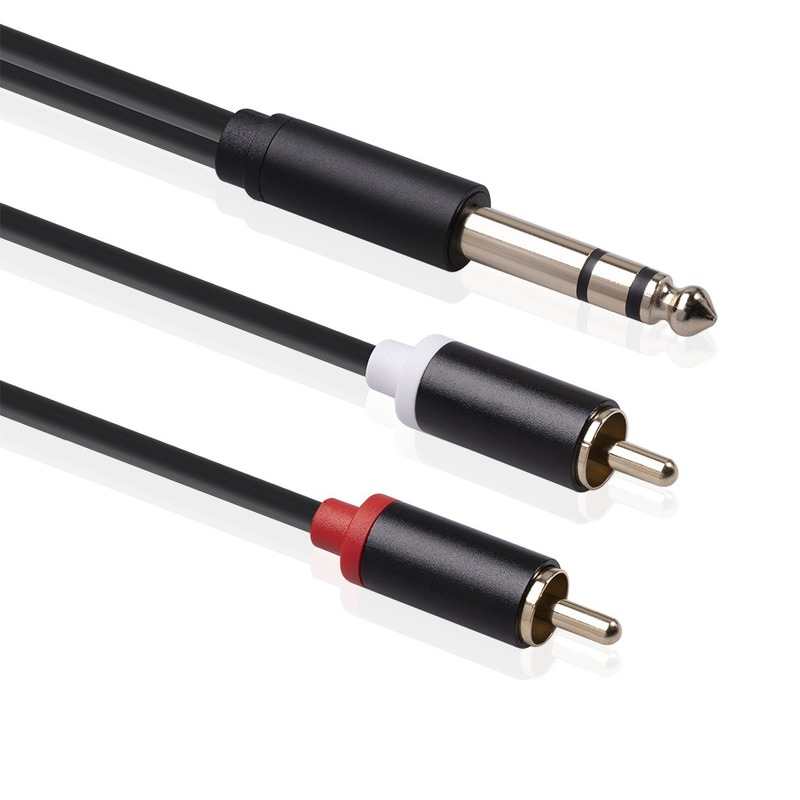 Câble Aux stéréo HiFi 2RCA à 6.35mm, accessoire séparateur Jack AUX RCA 3.5 pour amplificateurs Audio, enregistreur de cinéma maison DVD N12 21