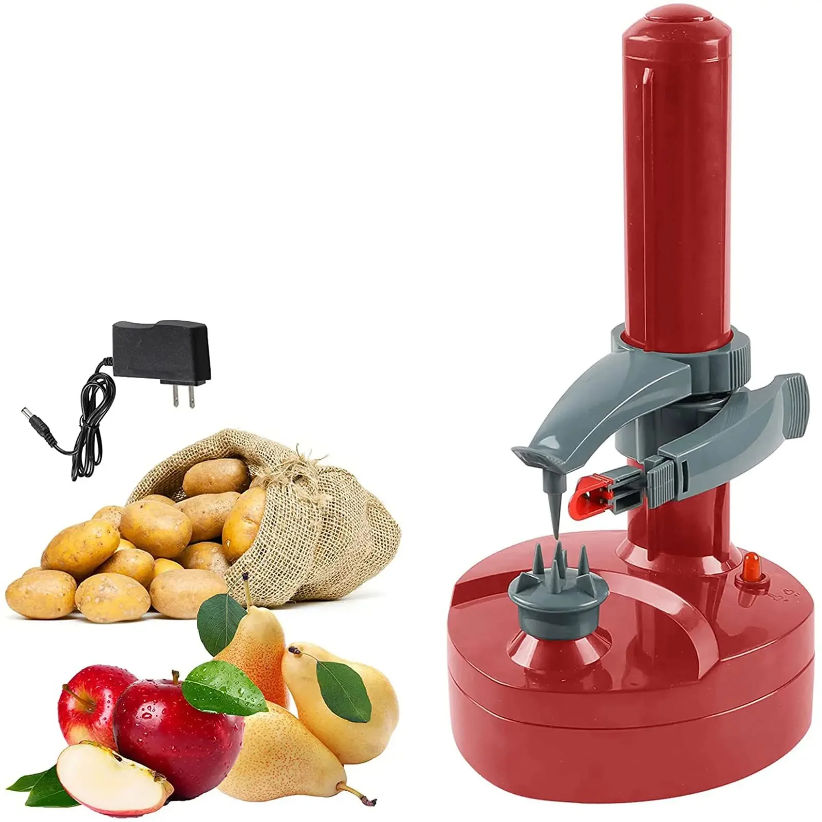 Peladores de patatas eléctricos, pelador de manzana giratorio automático, máquina peladora de patatas, frutas y verduras, herramienta de pelado de cocina