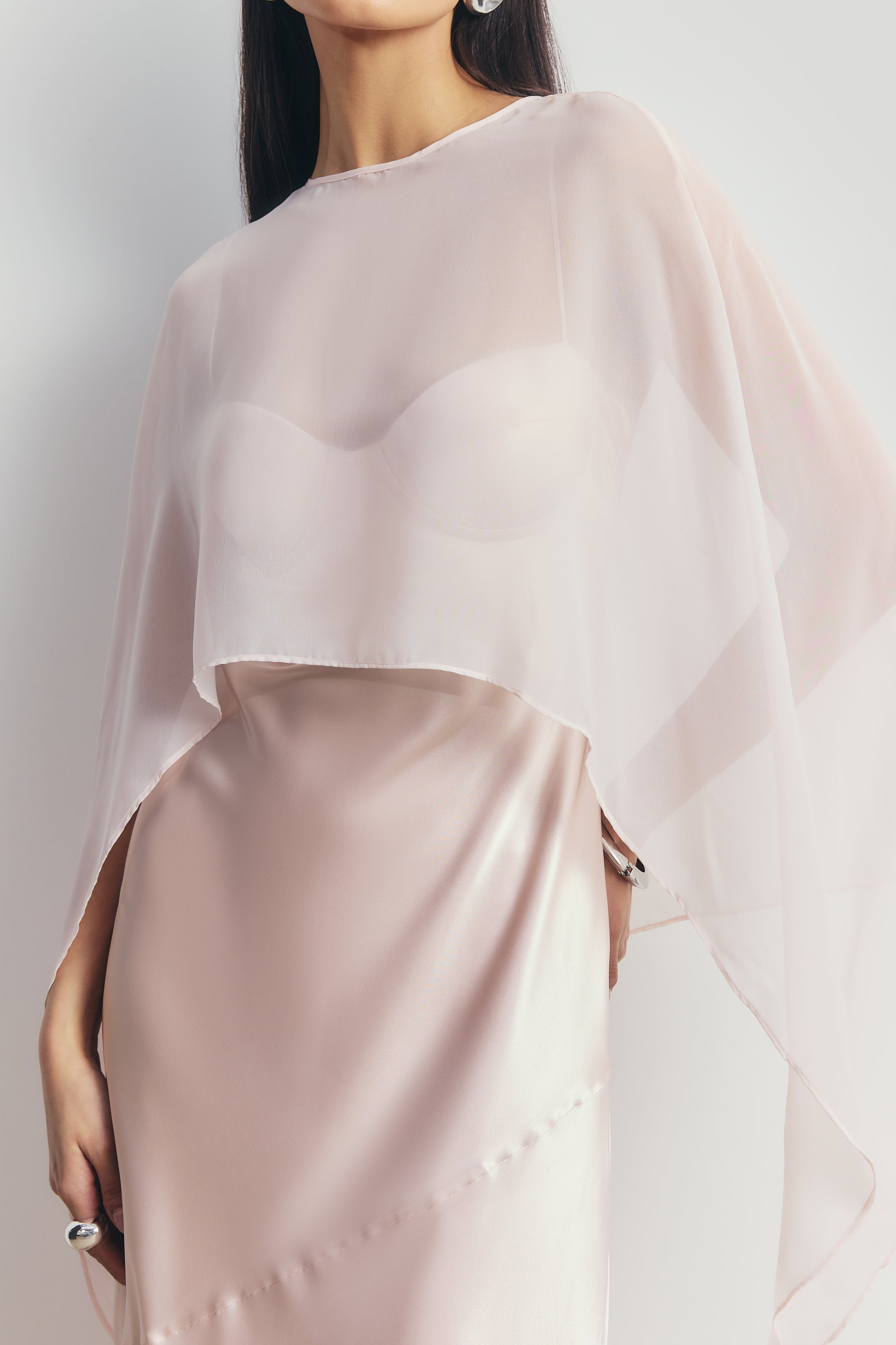 Women Wedding Cape Soft Lightweight Pink Chiffon Bridal Shawl Casual Wrap Formal Evening Capes Summer Cloak for Lady