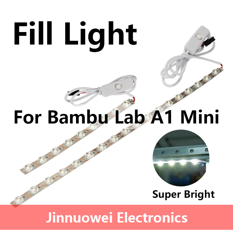 2pcs For Bambu Lab A1 led light High temperature resistance 3D printer parts bambu lab A1 mini led light