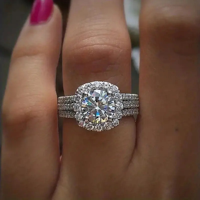 Anéis femininos da moda ZAKOL com zircônia cúbica brilhante, anéis de noivado de luxo, joias para festas de casamento, envio direto.