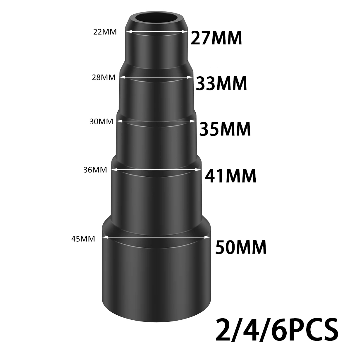 ユニバーサルアダプターコンバータ掃除機チューブホース 50/42/34/30/23 ミリメートルコネクタアクセサリー