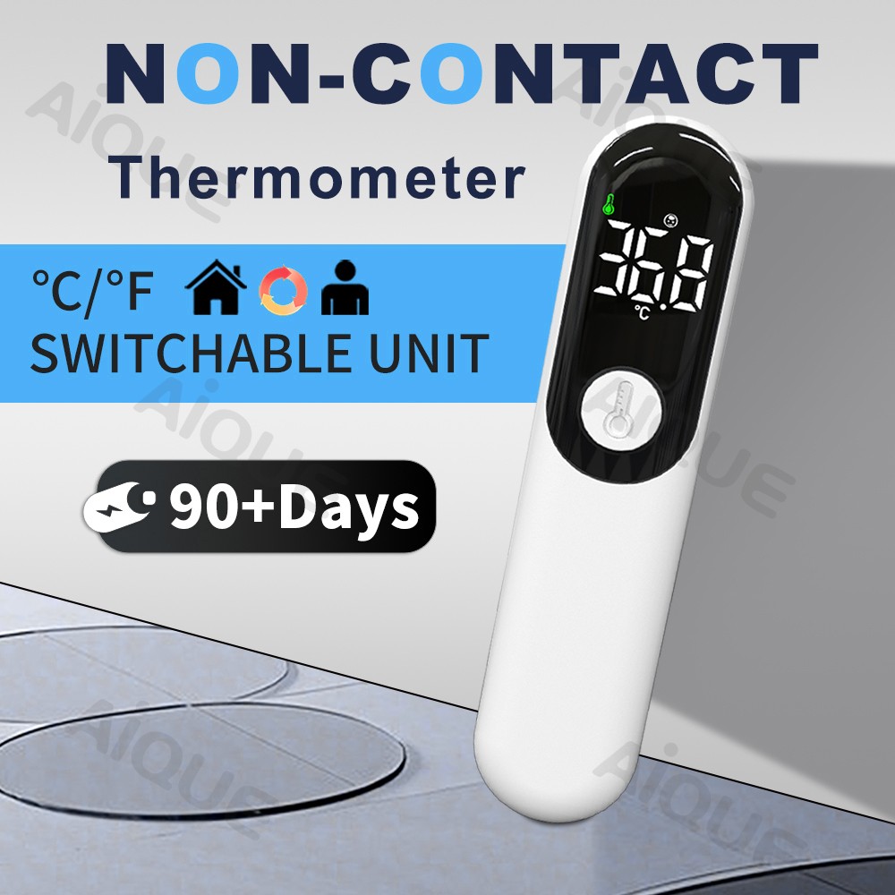 AiQUE thermomètre Rechargeable veille 90 jours LED numérique infrarouge médical front thermomètre température corporelle fièvre pour bébé