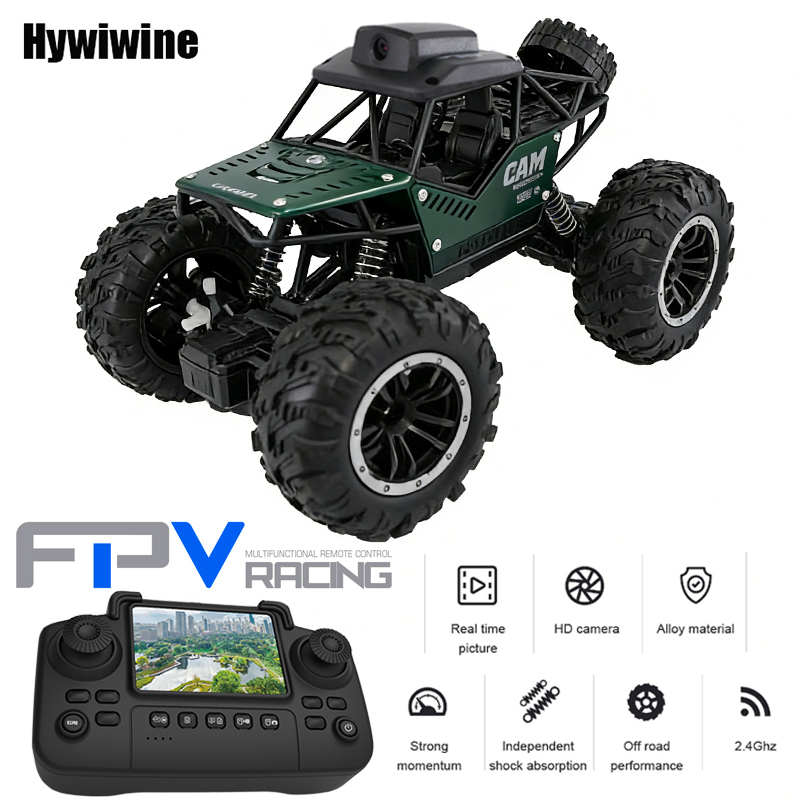 Rc Auto met Camera LCD Afstandsbediening Fpv Real Time Transmissie Hoge Snelheid 2.4g Afstandsbediening Auto Foto's maken Speelgoed Voor Kinderen Volwassenen
