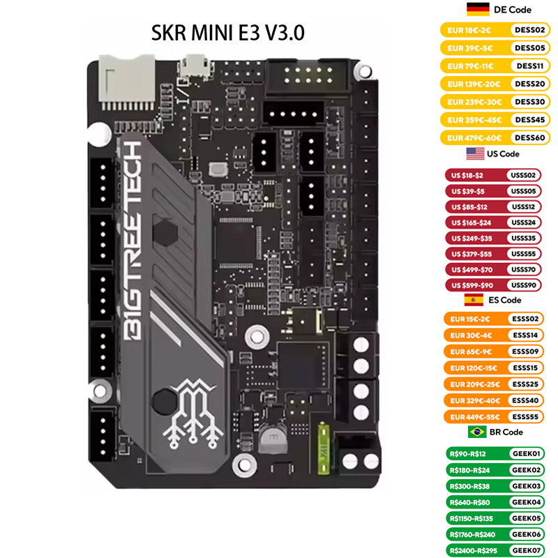 BIGTREETECH SKR MINI E3 V3.0 3D материнская плата MINI E3 V2 TMC2209 аксессуары для 3D принтера Ender 3 обновление BTT SKR V1.4 Turbo