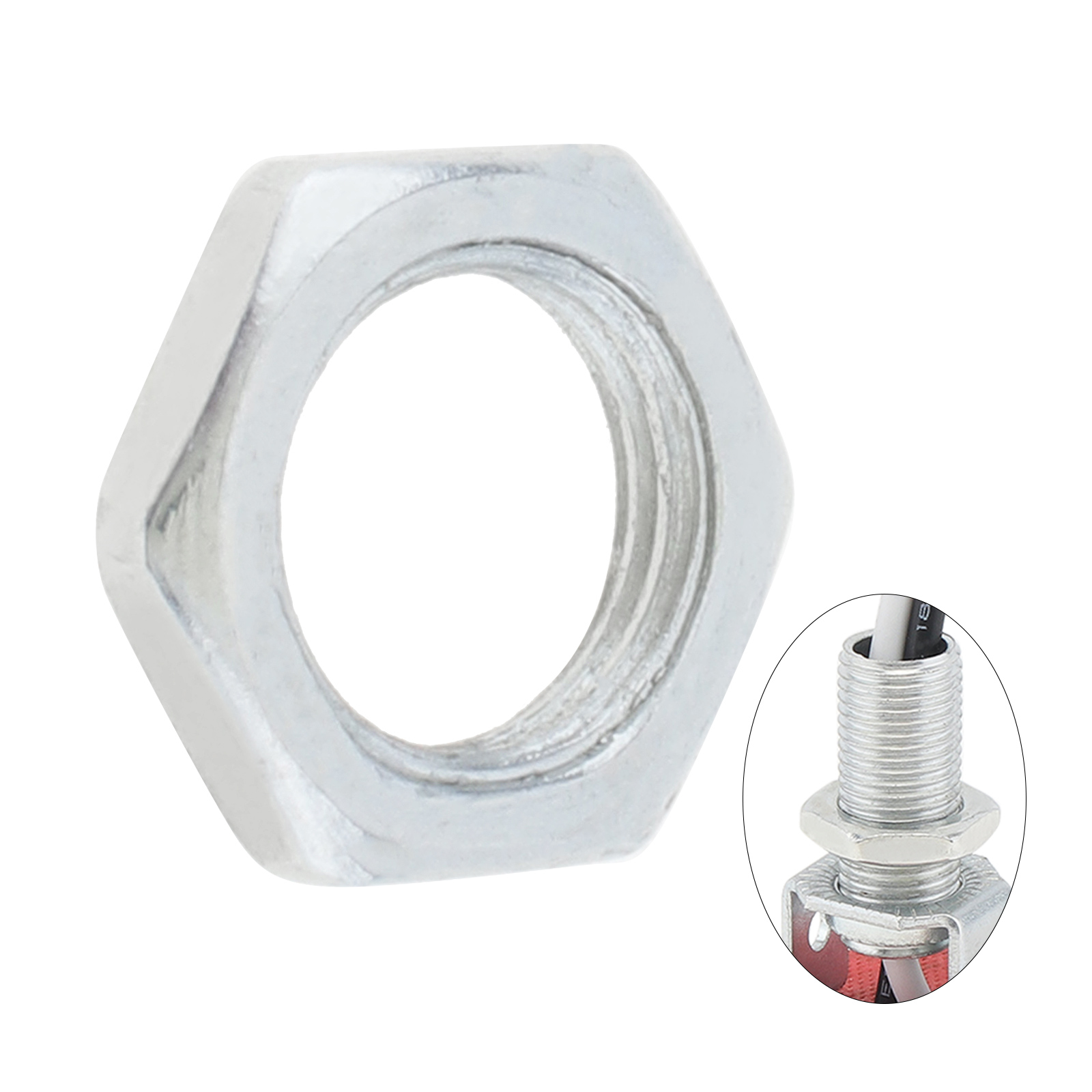 Écrou hexagonal à filetage fin M10 x 1.0 pour luminaire, écrou hexagonal plat à filetage fin, fixateur de quincaillerie