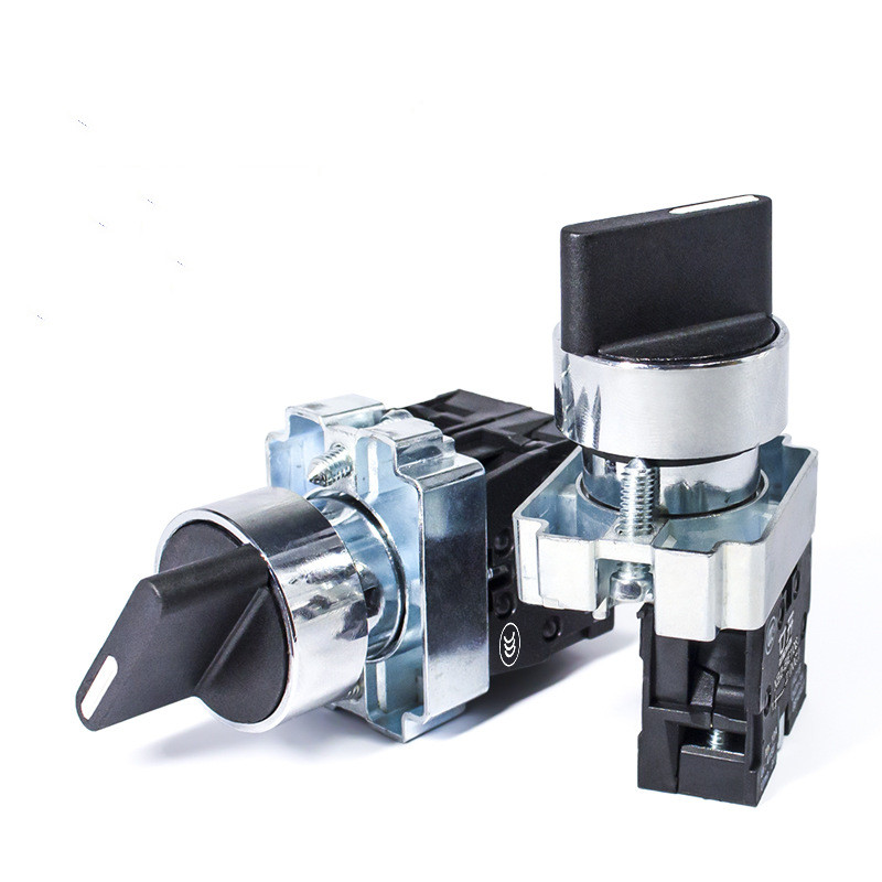 22mm XB2-BD21 BD23 BD25 BD33 BD45 BD53 1NO/2NO/1NO1NC 2/3 posições auto travamento/auto-redefinição interruptor de botão seletor