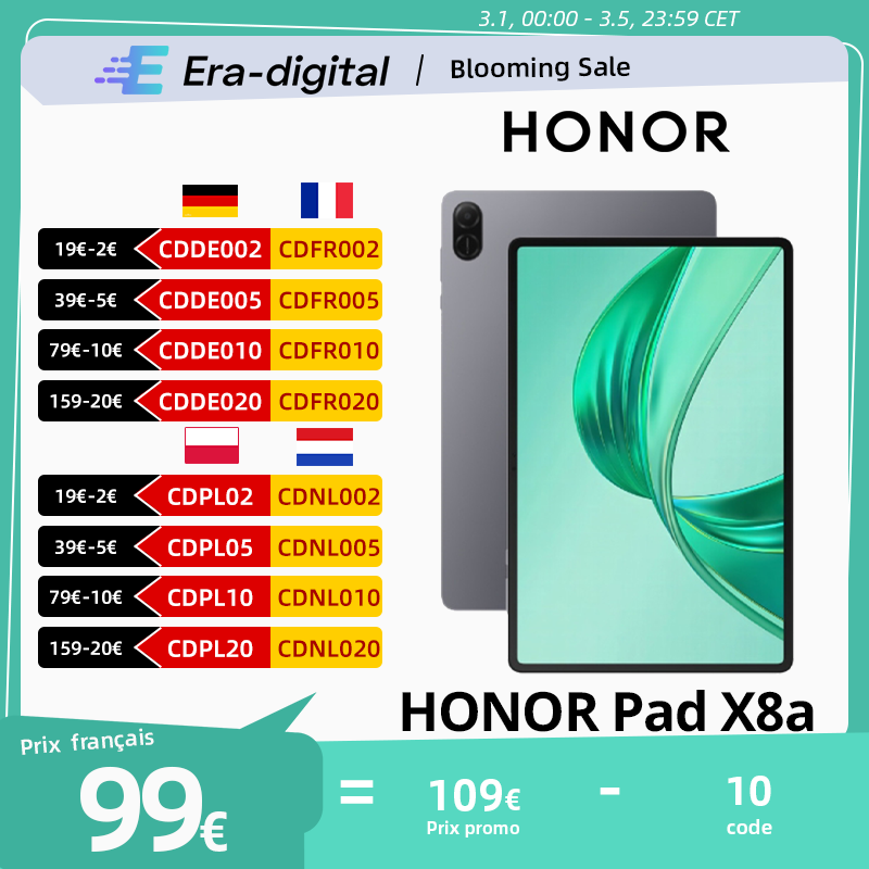Boom OR Pad X8a-Tablette WiFi Android 14, Version Globale, 4 Go 128 Go, 11 Pouces, Affichage 90Hz, Batterie 8300 mAh, Snapdragon 680