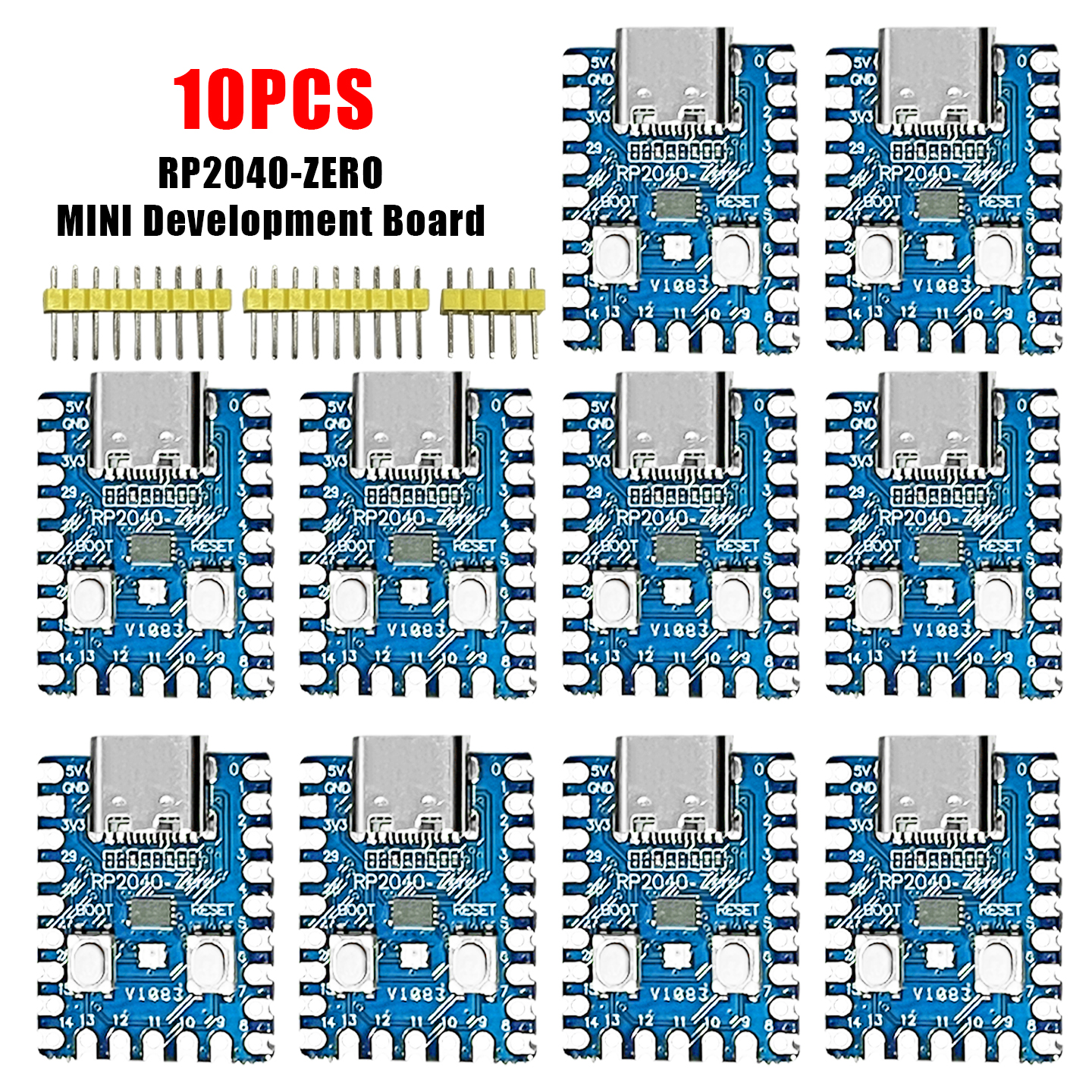1-10PCS RP2040-Zero para Raspberry Pi Microcontrolador Placa de Desenvolvimento PICO Processador Dual-core Cortex M0+ 2MB Flash