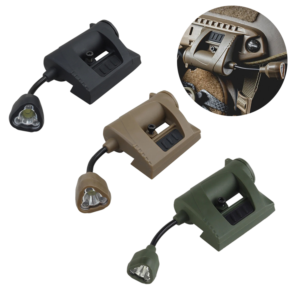 Luz táctica para casco, 4 modos, carga MPLS, LED, linterna para casco de caza, faro militar para exteriores para caza y Camping