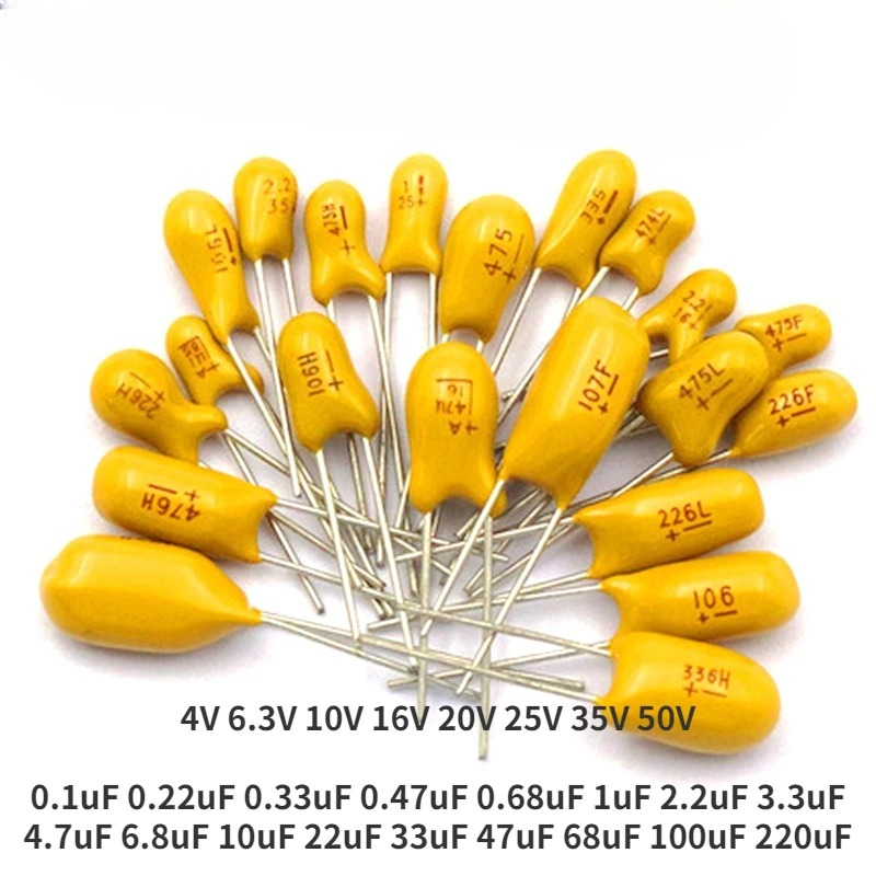 5 SZT. KONDENSATORÓW TANTALOWYCH 10V 16V 25V 35V 50V 1UF 2.2UF 3.3UF 4.7UF 10UF 22UF 33UF 47UF 100UF 220uF 0.1uF 0.22uF 0.47uF 0.68uF DIP