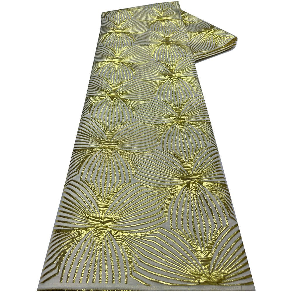 แอฟริกัน Jacquard Organza ผ้าผ้า 2025 ไนจีเรีย Damask Tulle ตาข่าย Gilding ลูกไม้ภาษาฝรั่งเศสคําสุทธิวัสดุ Brocard Tissu 5 หลา