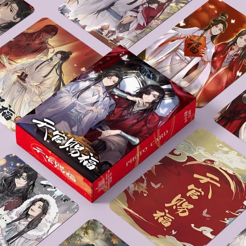 55 Stück/Set Heaven Official's Blessing Laser LOMO Karte Tian Guan Ci Fu Xie Lian, Hua Cheng 3 Zoll HD Fotokarte Fans Geschenk