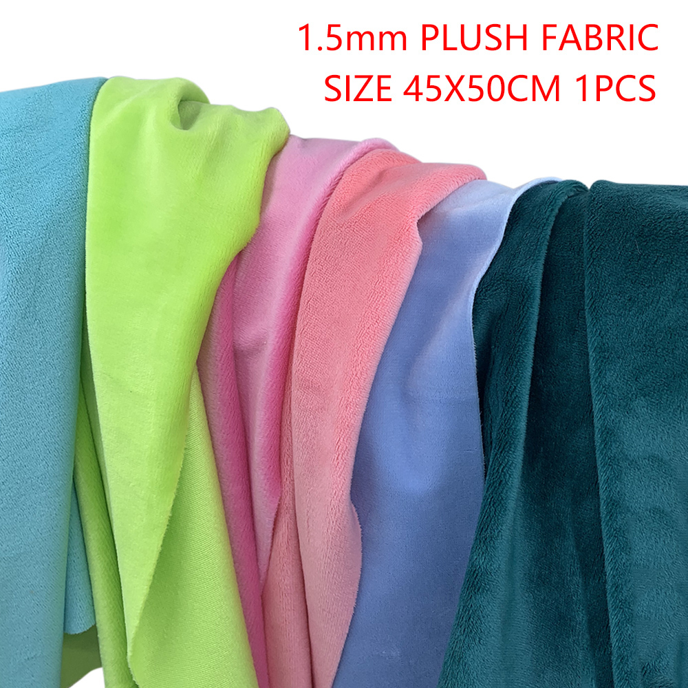 1,5mm Super Weichem Plüsch Stoff Dicke Kristall Super Weiche Flanell Plüsch Spielzeug Handmade Diy Stoff 45x50cm