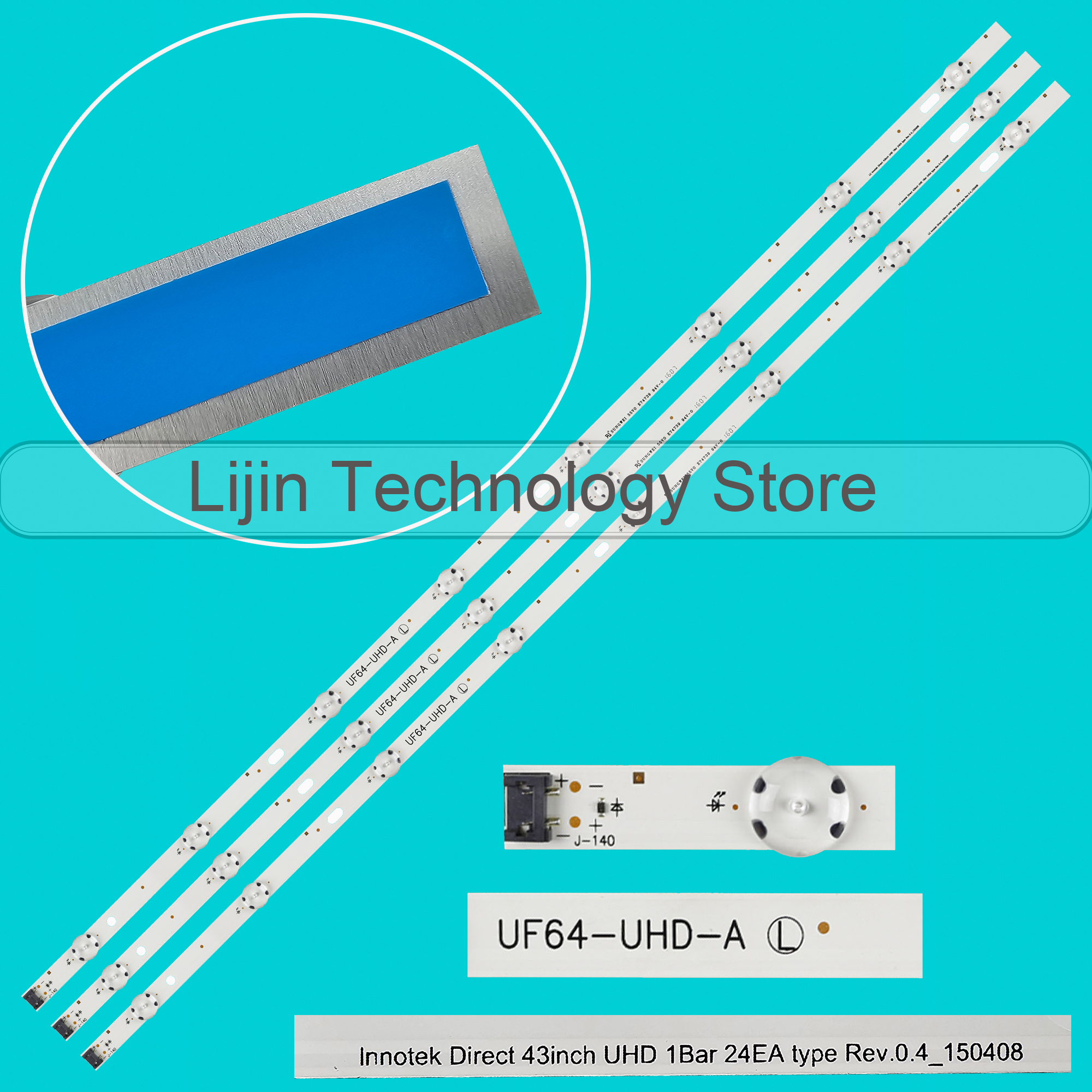 LED Strip สําหรับ 43LH60FHD 43UH6100 43UH600 43UH6000 43LH60_FHD_A ประเภท 43UH603V 43LH5700 HC430DGN-SLNX5 HC430DGN-SLNX1