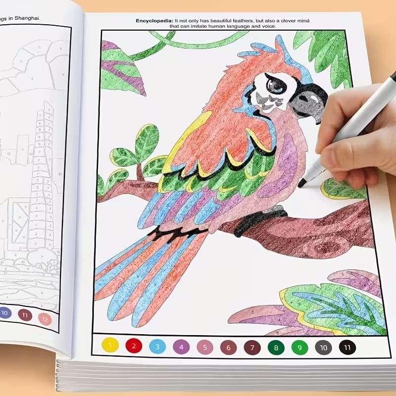 Konzentrationstraining Malbuch für Kinder Muster-Malvorlagen Stressabbau Kunst-Aktivitätsbuch Kreatives Malbuch