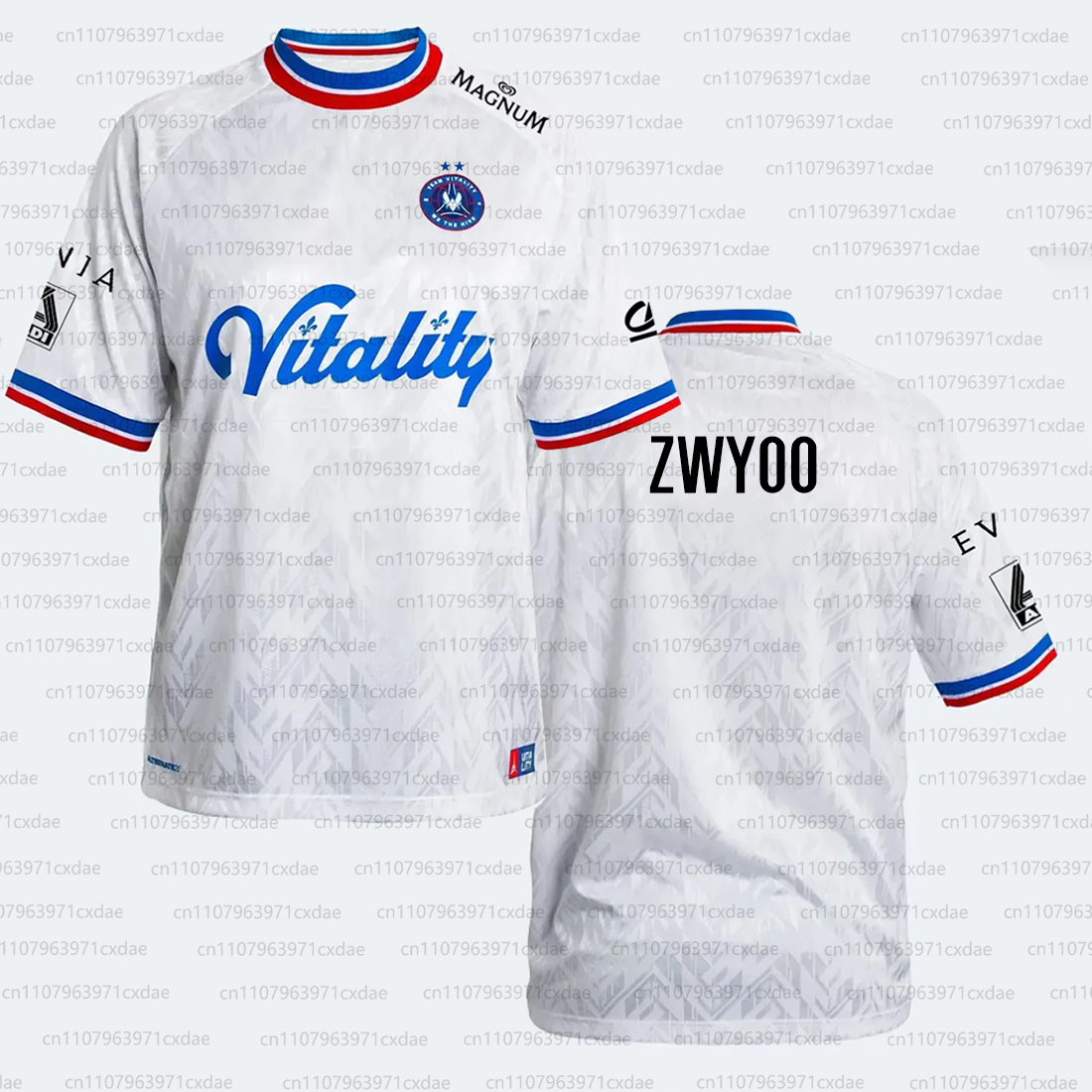 Трикотажные изделия Two Stars Vitality Team 2025 26 CS2 EPL ZywOo Fans Модная уличная одежда Униформа Esports Club Футболка с круглым вырезом и 3D принтом