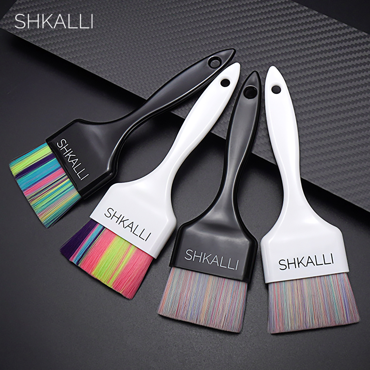 SHKALLI Balayage Pinselset Farbenfrohe Weiche Bürsten Färbeschüssel Werkzeugset zum Aufhellen der Haare