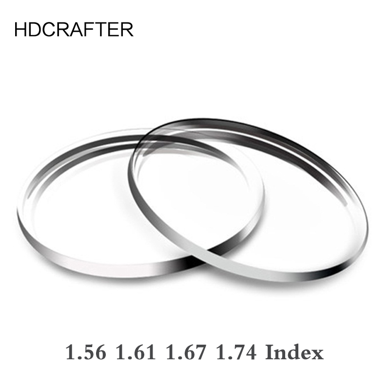 1.56 1.61 1.67 1.74 Index Aspheric Prescription เลนส์แว่นตาอ่านหนังสือสายตาสั้นสายตายาวที่กําหนดเองแก้วเลนส์ Prism เลนส์