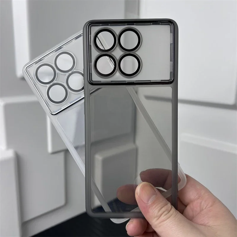Casing pelindung kamera penuh, sarung HP Xiaomi POCO X6 Pro Neo 5G pelindung belakang lembut bening untuk Xiaomi POCOX6Pro X6Neo Coque