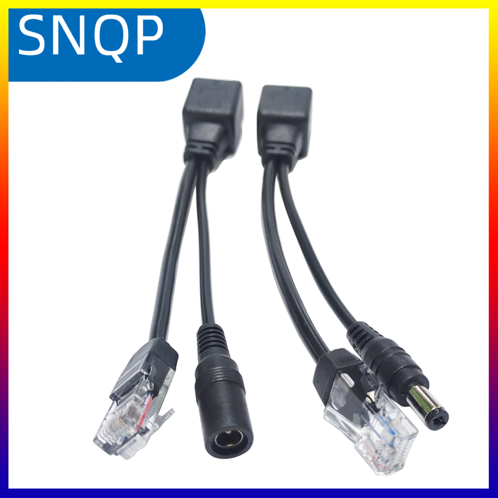 สายเคเบิล POE แบบ Passive Power Over Ethernet สายอะแดปเตอร์ POE Splitter Injector โมดูลจ่ายไฟ 12-48v สำหรับกล้อง IP