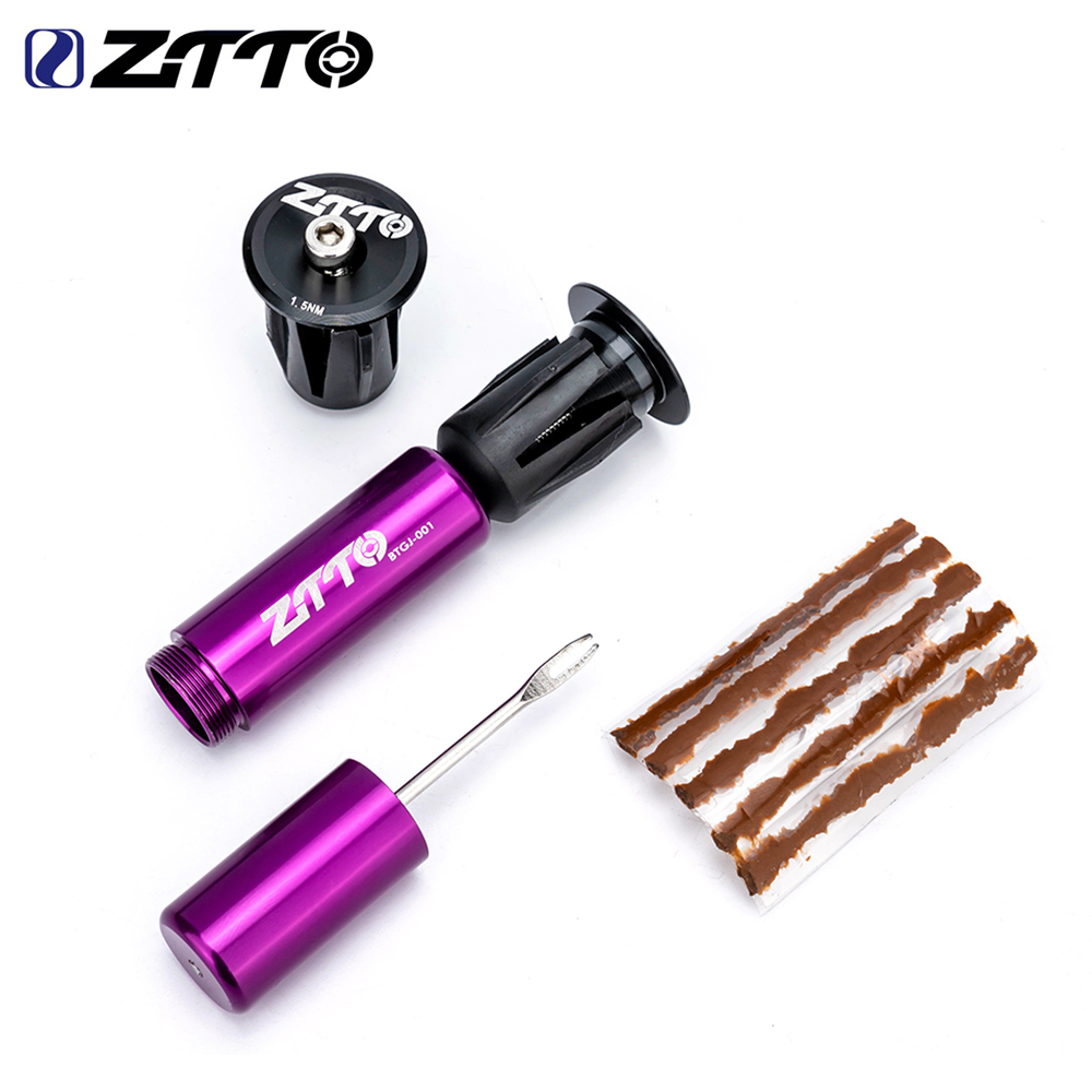 ZTTO-Kit de reparación rápida de neumáticos sin cámara para bicicleta de montaña, sellador de perforaciones, tira de goma, herramienta de taladro, extremo de barra oculta