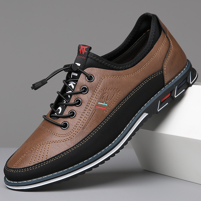 Sapatos Casuais Masculinos de Tamanho Grande, Novos Sapatos de Negócios Casuais, Antiderrapantes e Confortáveis, Sapatos Masculinos para Exportação-1981