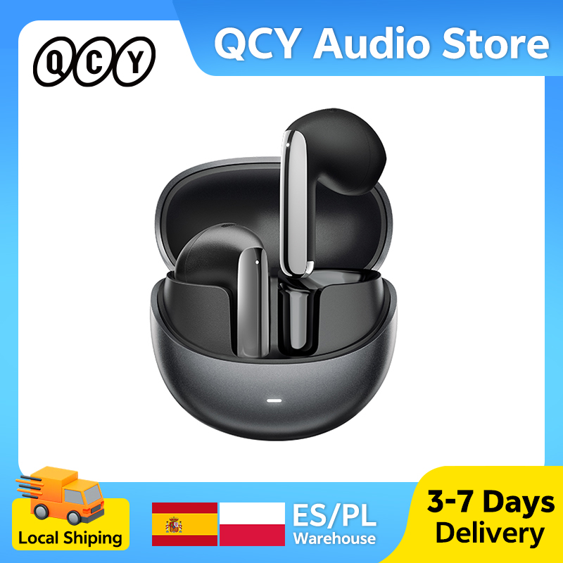 QCY HT10 AilyBuds Pro+ ANC bezprzewodowe słuchawki Audio Hi-Res z 5.3 LDAC słuchawki douszne 6 Mic AI HD połączenie wielopunktowe