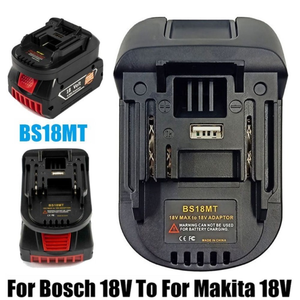Адаптер аккумулятора для преобразования Bosch 18 В в преобразователь Makita 18 В с USB для электроинструмента Makita 18 В BAT618 BAT609G BS18MT