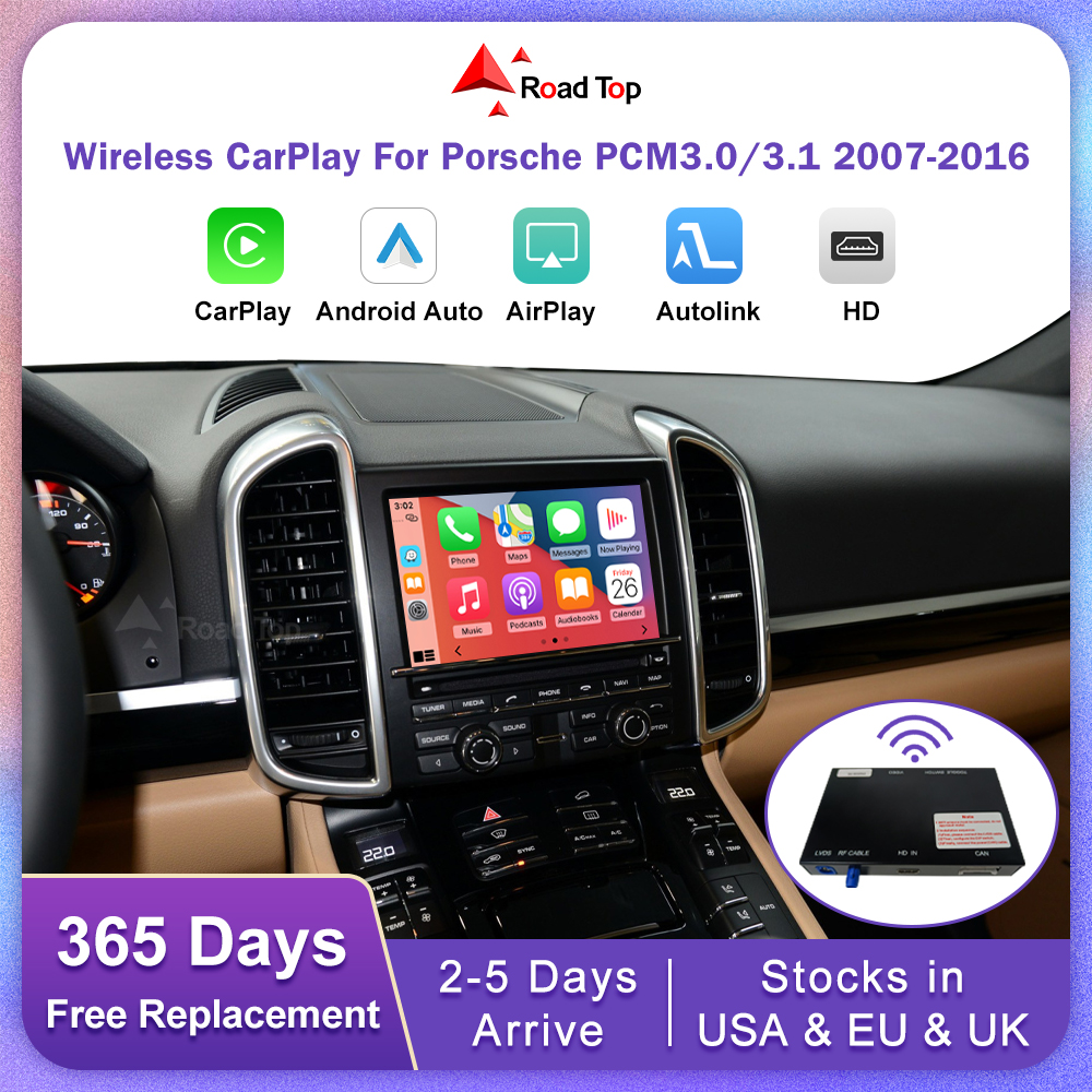 Weg Top Draadloze Carpaly Voor Porsche Macan Cayman Cayenne Panamera Pcm 3.1 Ondersteuning Android Auto Achteruitrijcamera Airplay