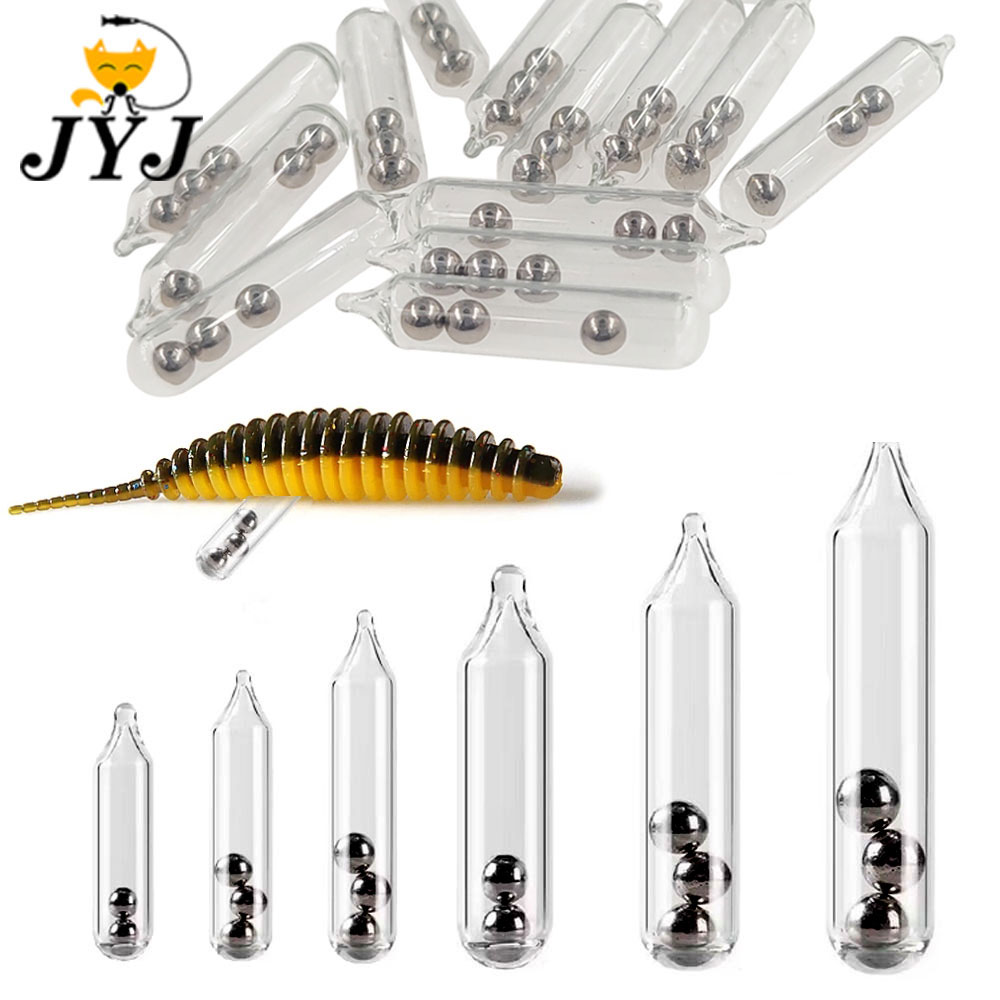 WODJYJ 100 pz. 3mm 4mm 5mm Sonagli in vetro per esche morbide, jig e tubi per la costruzione di mosche artificiali