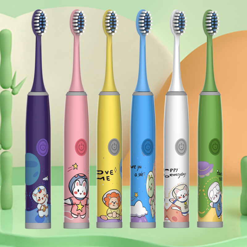 Cepillo de dientes eléctrico para niños para hombres y mujeres, adecuado para niños de 3 a 15 años. Cepillo de cerdas suaves. Eléctrico