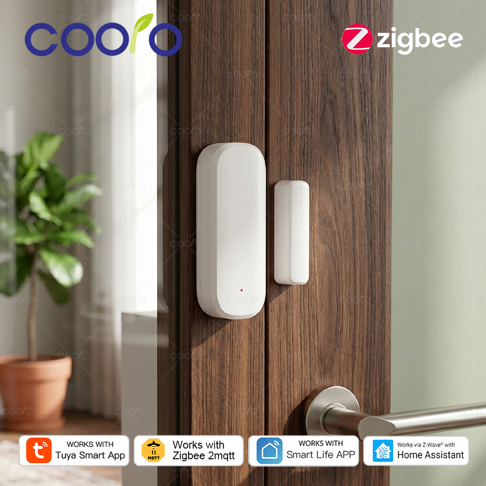 Capteur de porte et de fenêtre Zigbee, détecteur d'ouverture et de fermeture, alarme de sécurité pour maison intelligente, fonctionne avec Tuya Hub Smart Life