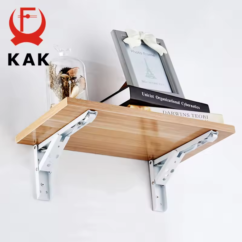 KAK 2 szt. Składane wsporniki półek Heavy Duty składany wspornik półki ze stali nierdzewnej do pracy na stole oszczędzający miejsce uchwyt DIY