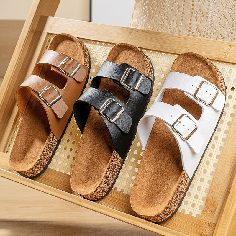 Sandal untuk Pria dan Wanita Birken Indoor Non-Slip Cork Slippers Wanita Pantai Outdoor Rumah Nyaman Kasual Sandal Ukuran Besar