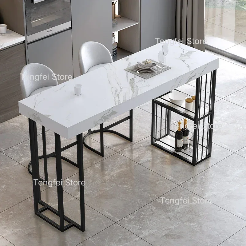 Mesas altas de Comedor para exteriores, Mesa larga de pie, muebles de Bar, cocina, jardín, restaurante, Isla, sala de estar