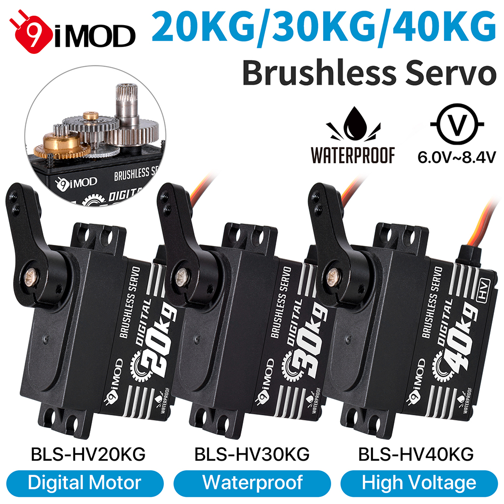 Servo senza spazzole 9imod Servo digitale impermeabile con ingranaggi in metallo per barca per auto cingolata 1/8 1/10 RC