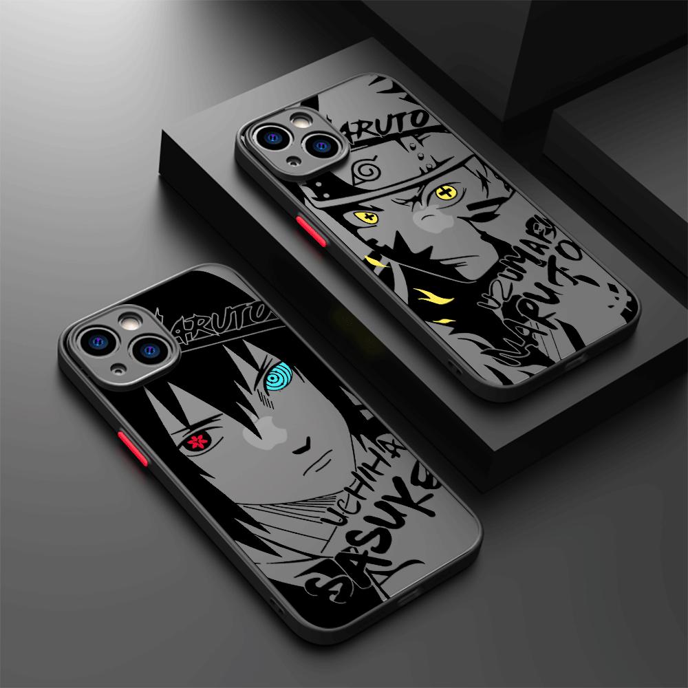 Custodia per telefono Anime Cool-N-Narutos per Apple iPhone 13 14 Plus 15 Pro Max 11 Pro 12 Mini XR 8 SE 7 6S XS MAX Cover antiurto opaca
