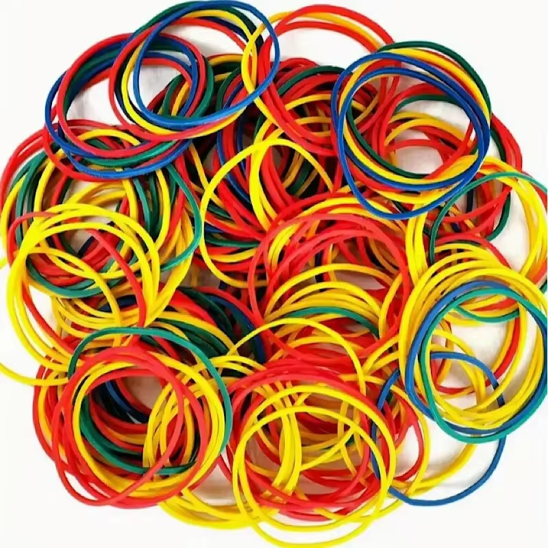Bandes élastiques multicolores de type cassette, fournitures de bureau et scolaires, diamètre 38mm, 100/200 pièces